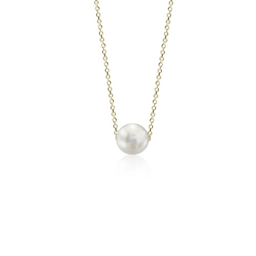 Necklace, Κ14 gold with pearl, ko5613 NECKLACES Κοσμηματα - chrilia.gr