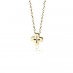Cross necklace, Κ14 gold, ko5619 NECKLACES Κοσμηματα - chrilia.gr