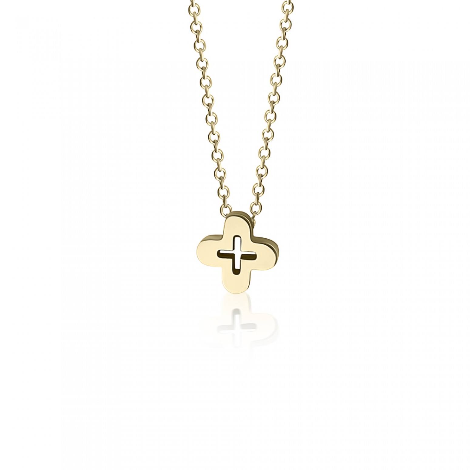 Cross necklace, Κ14 gold, ko5619 NECKLACES Κοσμηματα - chrilia.gr