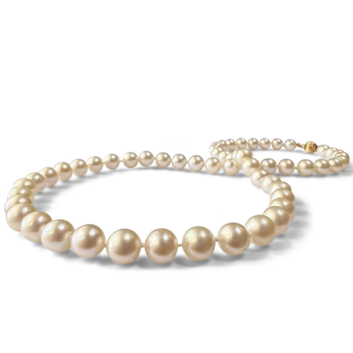 Necklace with white sea pearls Κ14, Akoya Japan, 7.00mm - 7.50mm ko4384