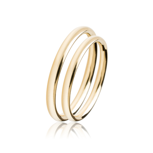 Maschio Femmina wedding rings in yellow gold, K9, pair da4022 WEDDING RINGS Κοσμηματα - chrilia.gr