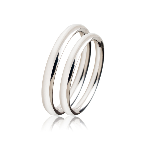 Maschio Femmina wedding rings in white gold, K9, pair da4024 WEDDING RINGS Κοσμηματα - chrilia.gr