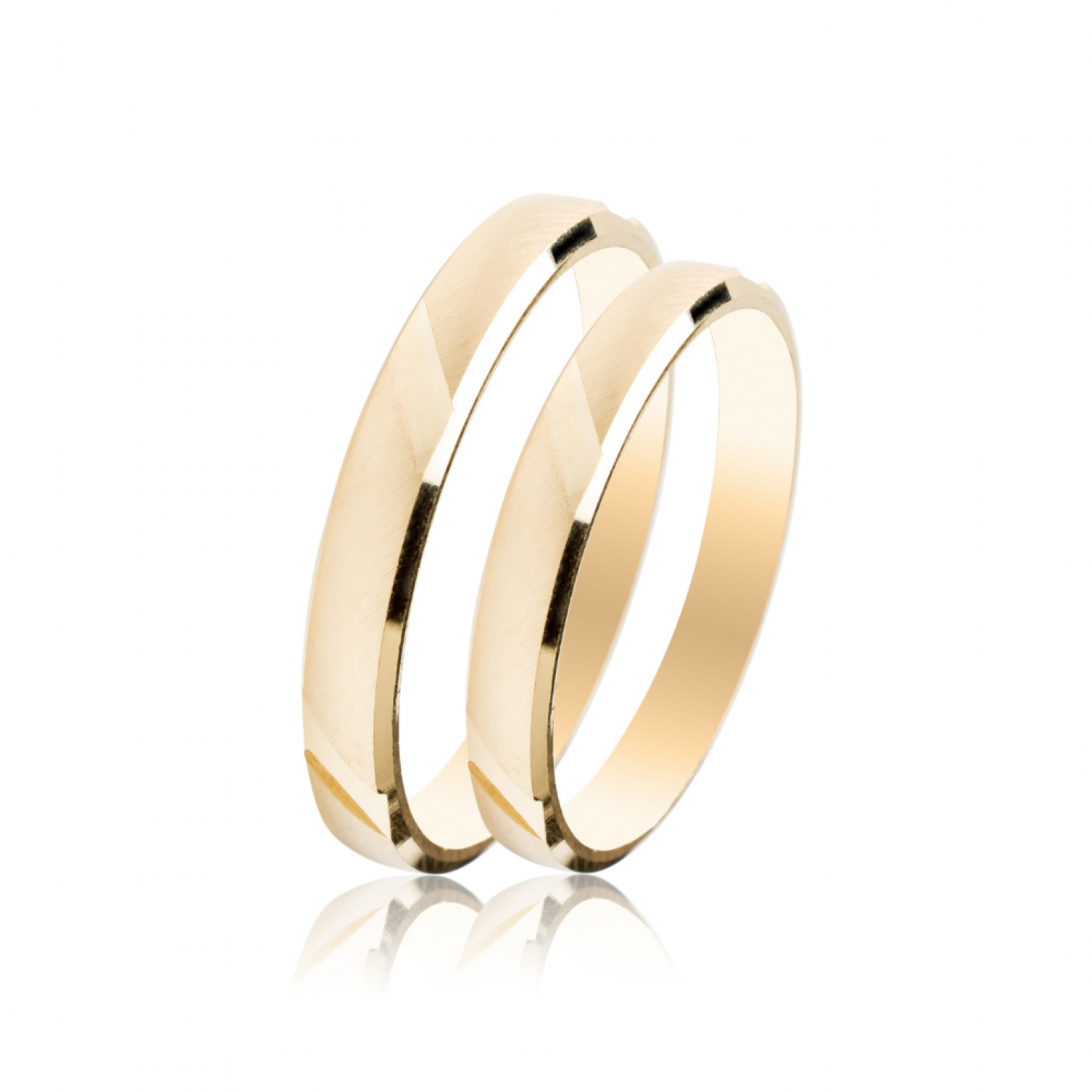 Maschio Femmina wedding rings in yellow gold, K9, pair da4029 WEDDING RINGS Κοσμηματα - chrilia.gr