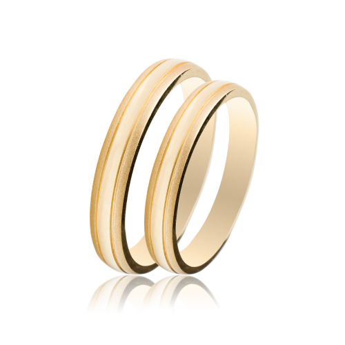 Maschio Femmina wedding rings in gold, K9, pair da4043 WEDDING RINGS Κοσμηματα - chrilia.gr