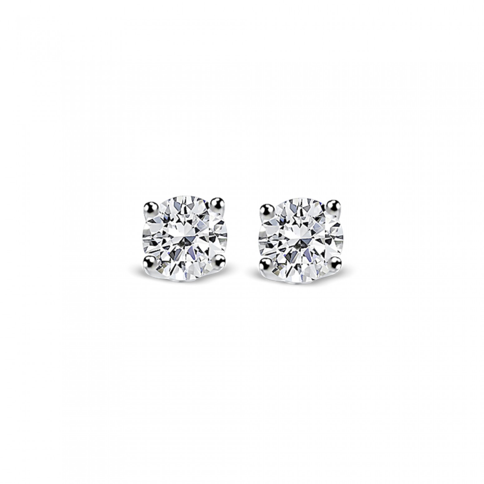 Solitaire earrings 18K white gold with diamonds 0.24ct, VS2, E from IGL sk3232 EARRINGS Κοσμηματα - chrilia.gr