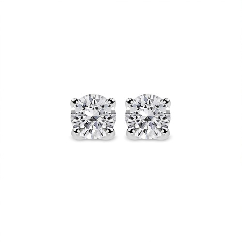 Solitaire earrings 18K white gold with diamonds 0.28ct, VS1, E from IGL sk3318 EARRINGS Κοσμηματα - chrilia.gr