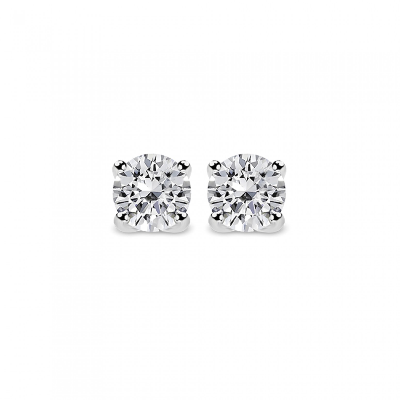 Solitaire earrings 18K white gold with diamonds 0.47ct, VS2, G from IGL sk3375 EARRINGS Κοσμηματα - chrilia.gr