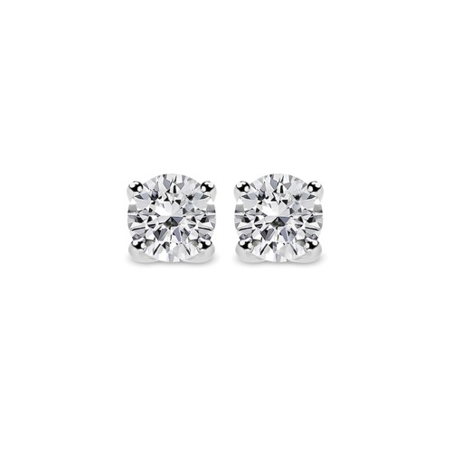 Solitaire earrings 18K white gold with diamonds 0.47ct, VS2, G from IGL sk3375 EARRINGS Κοσμηματα - chrilia.gr