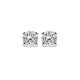 Solitaire earrings 18K white gold with diamonds 0.47ct, VS2, G from IGL sk3375