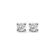 Solitaire earrings 18K white gold with diamonds 0.11ct, VS1, F from IGL sk2896