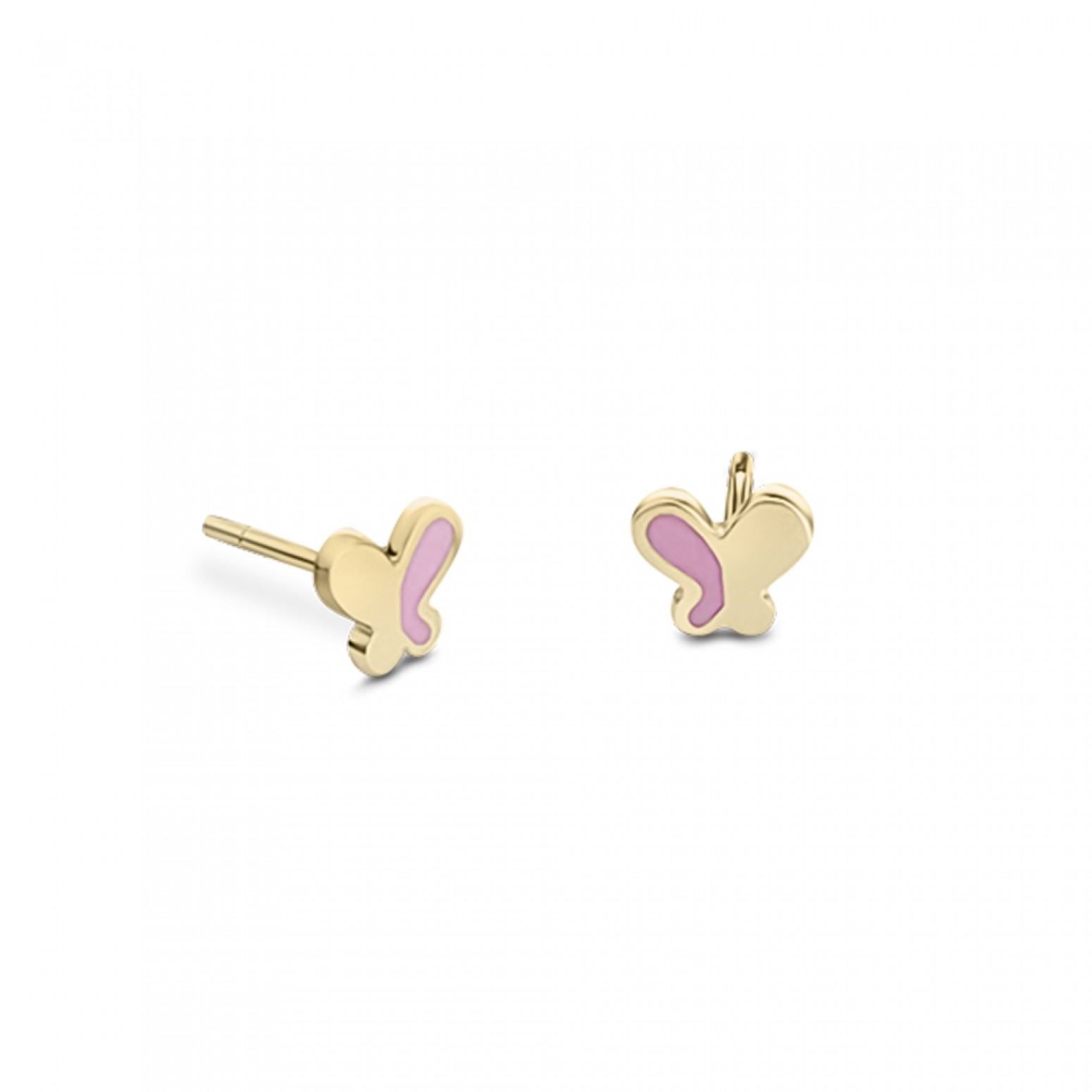 Butterfly baby earrings K9 gold with enamel, ps0082 EARRINGS Κοσμηματα - chrilia.gr