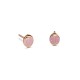 Ladybug baby earrings K9 pink gold with enamel, ps0083