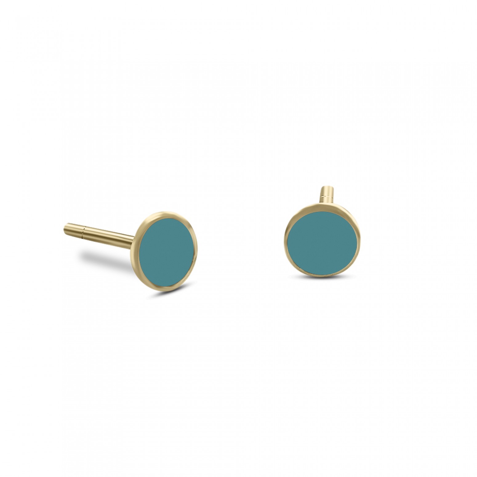 Round baby earrings K9 gold with enamel, ps0140 EARRINGS Κοσμηματα - chrilia.gr