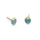 Ladybug baby earrings K9 gold with enamel, ps0142