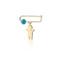 Babies pin K14 gold with boy and turquoise pf0019