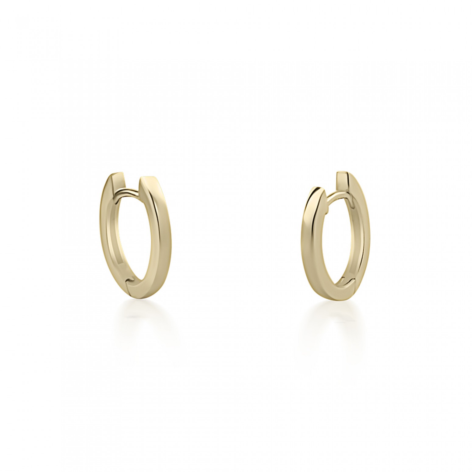 Hoop earrings oval K9 gold, sk2330 EARRINGS Κοσμηματα - chrilia.gr