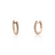 Hoop earrings oval K9 pink gold with zircon, sk2835