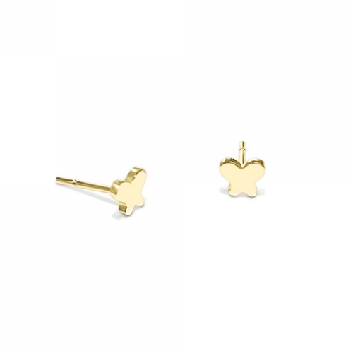 Butterfly baby earrings, K9 gold, ps0086 EARRINGS Κοσμηματα - chrilia.gr
