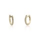 Hoop earrings oval K9 gold with zircon, sk2921