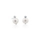 Earrings K14 white gold with pearls and diamonds 0.04ct, VS2, H, sk2937