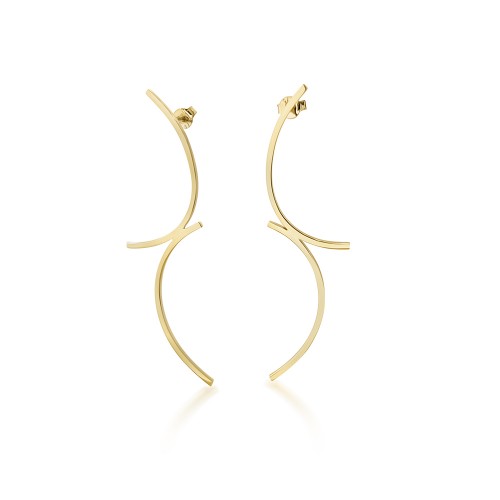 Dangle earrings K9 gold, sk3465 EARRINGS Κοσμηματα - chrilia.gr