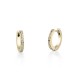 Hoop earrings round K9 gold with zircon, sk3474