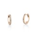 Hoop earrings round K9 pink gold with zircon, sk3483