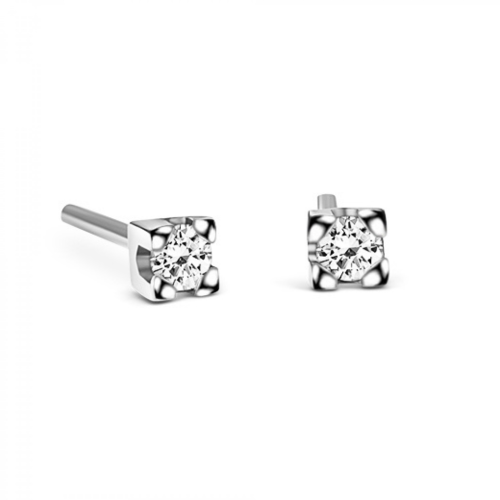 Μονόπετρα σκουλαρίκια, Κ18 λευκόχρυσο με διαμάντια 0.24ct, VS2, G απο το IGL sk3796 ΣΚΟΥΛΑΡΙΚΙΑ Κοσμηματα - chrilia.gr
