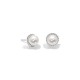 Earrings, K14 white gold with pearls and zircon, sk3172