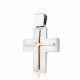 Baptism cross K14 white and pink gold st2105