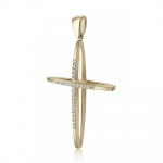 Βαπτιστικός σταυρός Κ18 χρυσό με διαμάντια 0.09ct, VS2, H st3999 ΣΤΑΥΡΟΙ Κοσμηματα - chrilia.gr
