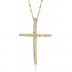 Βαπτιστικός σταυρός με αλυσίδα Κ18 χρυσό με διαμάντια 0.16ct, VS2, H ko5169 ΣΤΑΥΡΟΙ Κοσμηματα - chrilia.gr