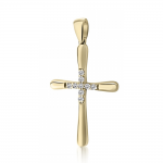 Βαπτιστικός σταυρός Κ18 χρυσό με διαμάντια 0.12ct, VS2, H st3998 ΣΤΑΥΡΟΙ Κοσμηματα - chrilia.gr