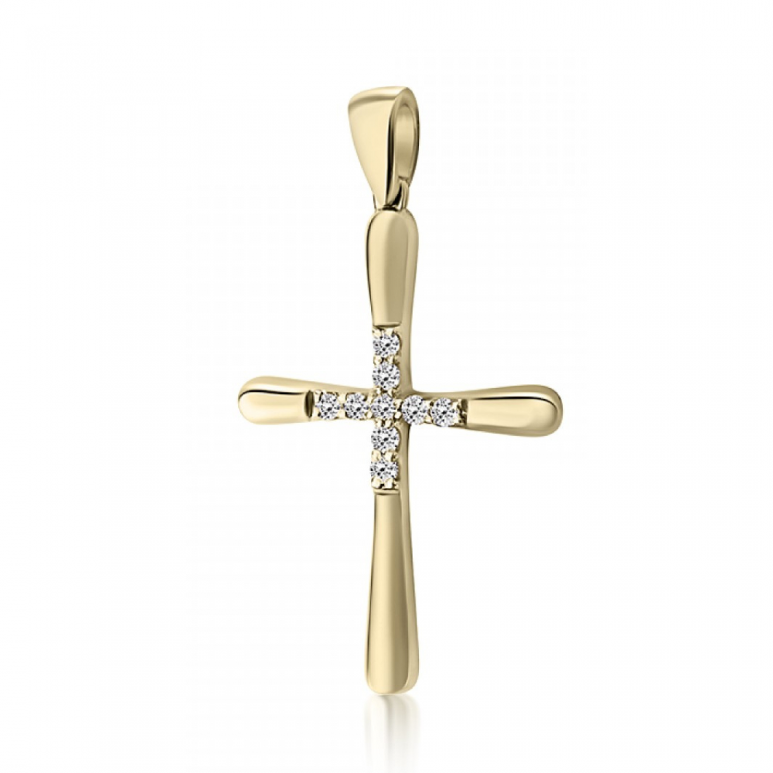 Βαπτιστικός σταυρός Κ18 χρυσό με διαμάντια 0.12ct, VS2, H st3998 ΣΤΑΥΡΟΙ Κοσμηματα - chrilia.gr