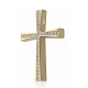Βαπτιστικός σταυρός Κ14 χρυσό με ζιργκόν st3880