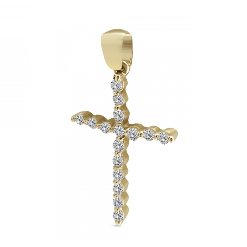 Βαπτιστικός σταυρός Κ14 χρυσό με ζιργκόν st1847 ΣΤΑΥΡΟΙ Κοσμηματα - chrilia.gr