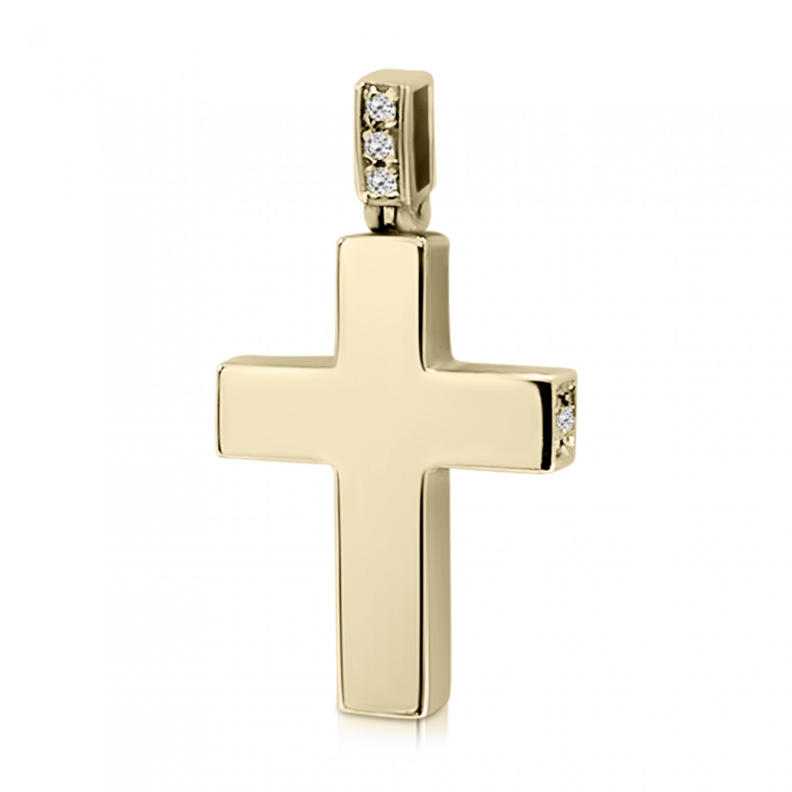 Βαπτιστικός σταυρός Κ14 χρυσό με ζιργκόν st3833 ΣΤΑΥΡΟΙ Κοσμηματα - chrilia.gr