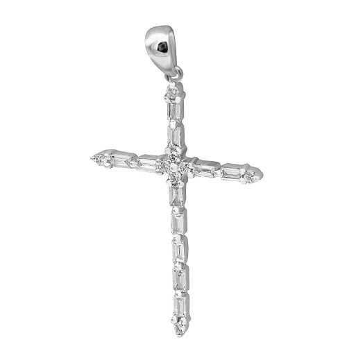 Βαπτιστικός σταυρός Κ18 λευκόχρυσο με διαμάντια 0.50ct, SI1, G st3494 ΣΤΑΥΡΟΙ Κοσμηματα - chrilia.gr