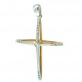 Baptism cross K18 white and pink gold with diamonds 0.09ct, VS2, H st3575
