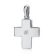 Βαπτιστικός σταυρός Κ18 λευκόχρυσο με διαμάντι 0.11ct, VS1, G st3603