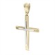 Baptism cross K14 gold and white gold st3666