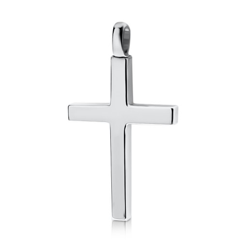 Βαπτιστικός σταυρός Κ18 λευκόχρυσο st3725 ΣΤΑΥΡΟΙ Κοσμηματα - chrilia.gr