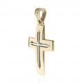 Baptism cross K14 gold and white gold st3528