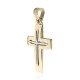 Baptism cross K14 gold and white gold st3528