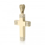 Βαπτιστικός σταυρός Κ14 χρυσό με ζιργκόν st3674 ΣΤΑΥΡΟΙ Κοσμηματα - chrilia.gr