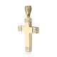 Βαπτιστικός σταυρός Κ14 χρυσό με ζιργκόν st3674