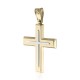 Baptism cross K14 gold and white gold st3794