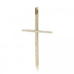 Βαπτιστικός σταυρός Κ18 χρυσό με διαμάντια 0.12ct, VS2, H st3853 ΣΤΑΥΡΟΙ Κοσμηματα - chrilia.gr