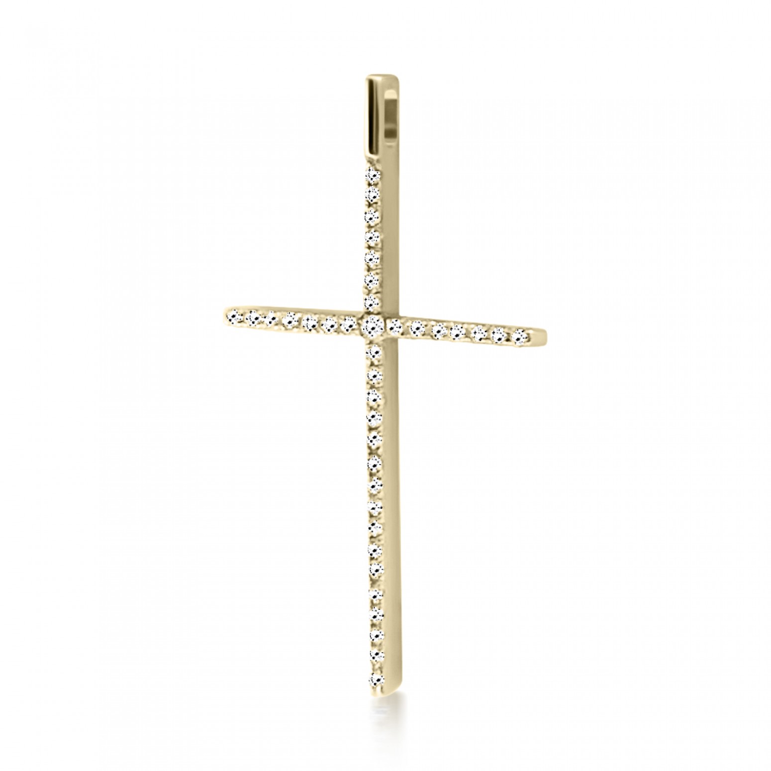 Βαπτιστικός σταυρός Κ18 χρυσό με διαμάντια 0.12ct, VS2, H st3853 ΣΤΑΥΡΟΙ Κοσμηματα - chrilia.gr