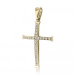 Βαπτιστικός σταυρός Κ18 χρυσό με διαμάντια 0.10ct, VS2, H st3855 ΣΤΑΥΡΟΙ Κοσμηματα - chrilia.gr